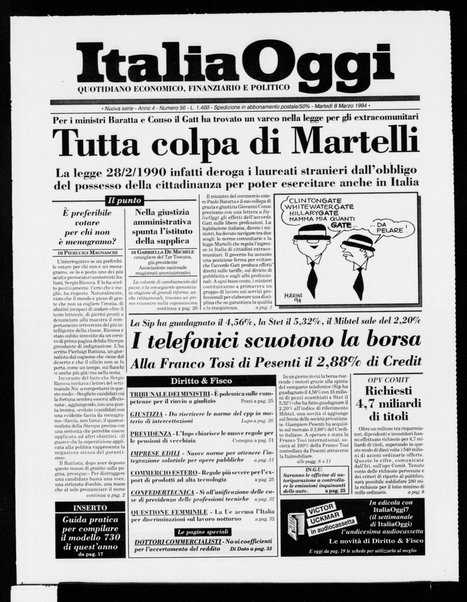 Italia oggi : quotidiano di economia finanza e politica